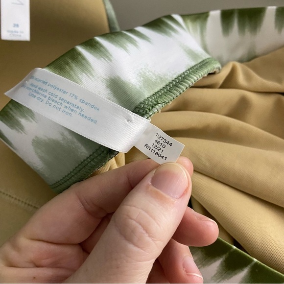 Cacique SWIM Tankini Bathing Suit Set 28 Plus Green Washy Stripes - Picture 14 of 15